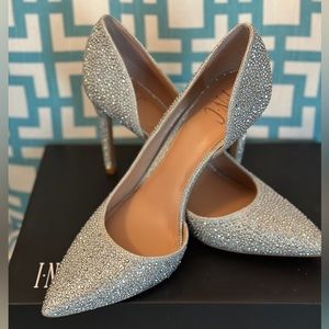 INC rhinestone encrusted heels